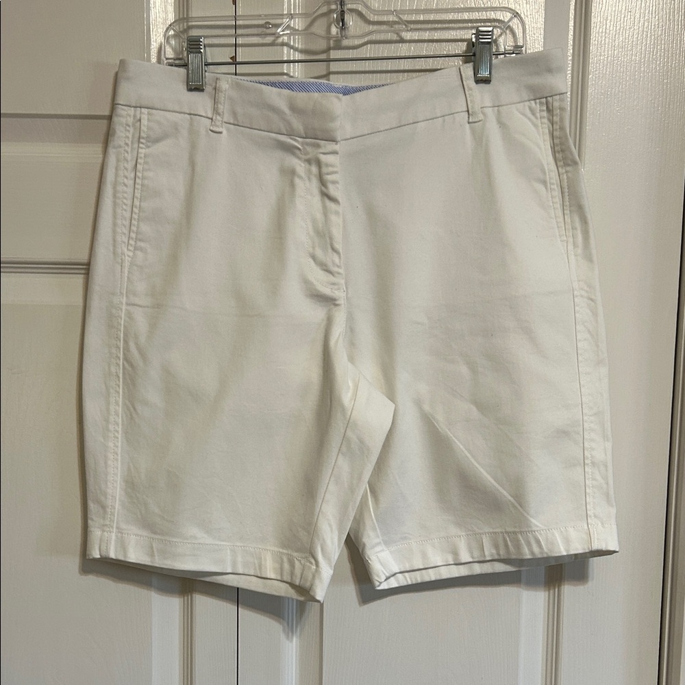 J. Crew White Chino Bermuda Shorts